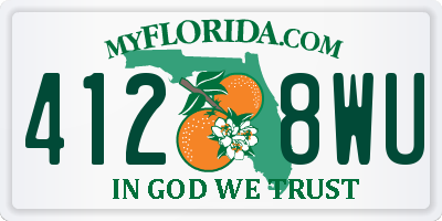FL license plate 4128WU