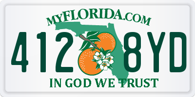 FL license plate 4128YD