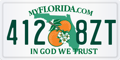 FL license plate 4128ZT
