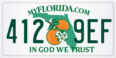 FL license plate 4129EF