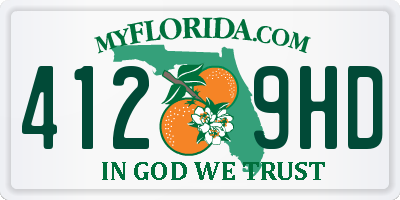 FL license plate 4129HD