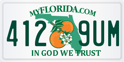 FL license plate 4129UM