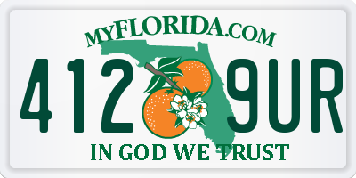 FL license plate 4129UR