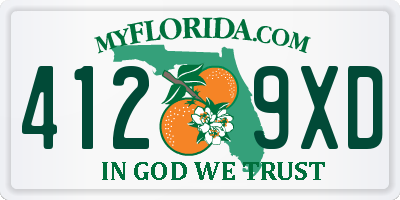 FL license plate 4129XD