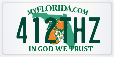 FL license plate 412THZ