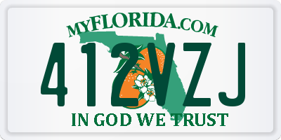 FL license plate 412VZJ