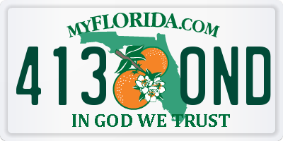 FL license plate 4130ND