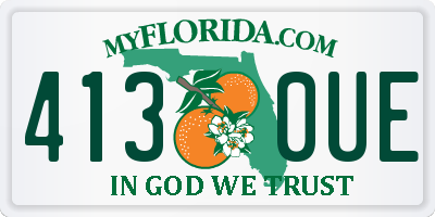 FL license plate 4130UE