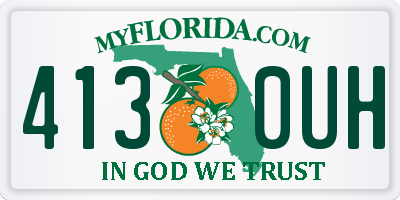 FL license plate 4130UH