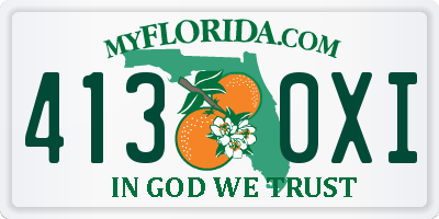 FL license plate 4130XI