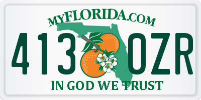 FL license plate 4130ZR