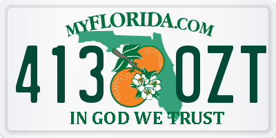 FL license plate 4130ZT