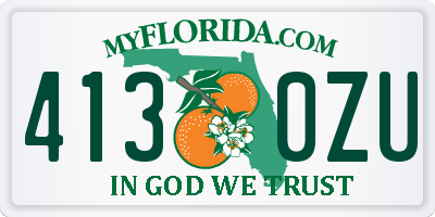 FL license plate 4130ZU