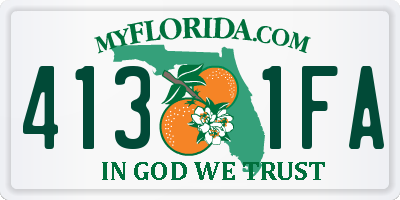 FL license plate 4131FA