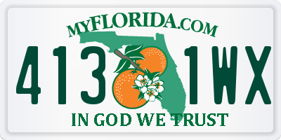 FL license plate 4131WX