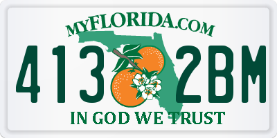 FL license plate 4132BM