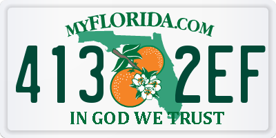 FL license plate 4132EF