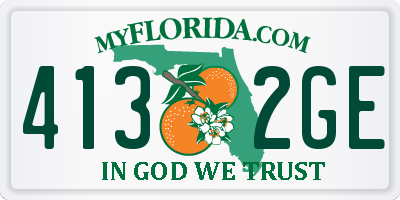FL license plate 4132GE