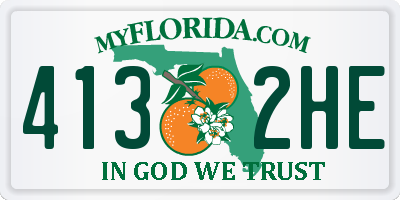 FL license plate 4132HE