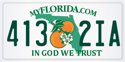 FL license plate 4132IA