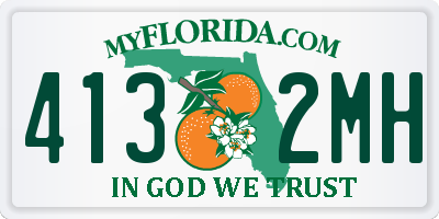 FL license plate 4132MH