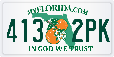 FL license plate 4132PK