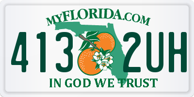 FL license plate 4132UH