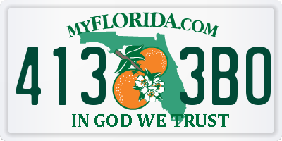 FL license plate 4133BO