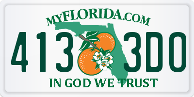 FL license plate 4133DO