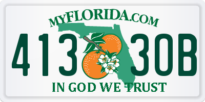 FL license plate 4133OB