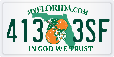 FL license plate 4133SF