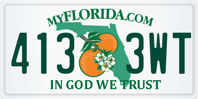 FL license plate 4133WT