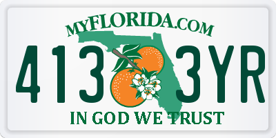 FL license plate 4133YR