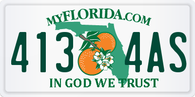 FL license plate 4134AS