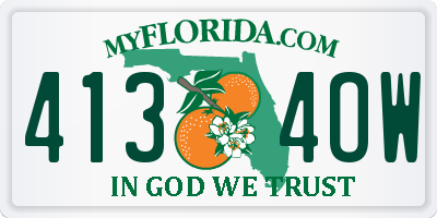 FL license plate 4134OW