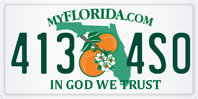 FL license plate 4134SO