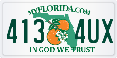 FL license plate 4134UX