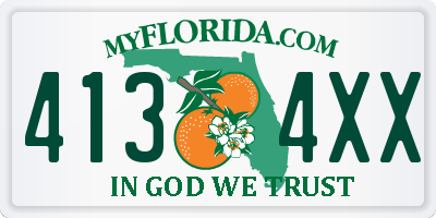 FL license plate 4134XX