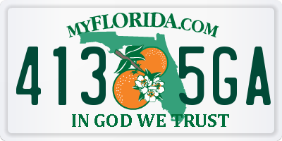 FL license plate 4135GA