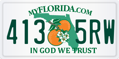 FL license plate 4135RW
