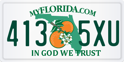 FL license plate 4135XU
