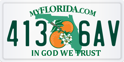 FL license plate 4136AV