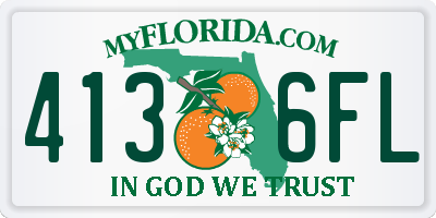 FL license plate 4136FL