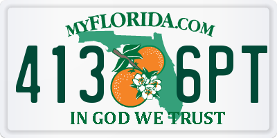 FL license plate 4136PT