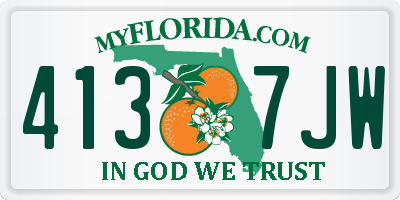 FL license plate 4137JW