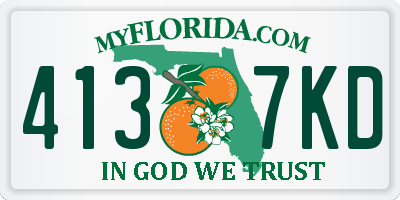 FL license plate 4137KD