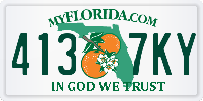 FL license plate 4137KY