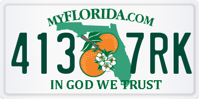 FL license plate 4137RK