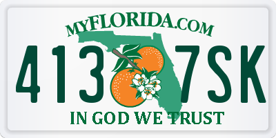 FL license plate 4137SK