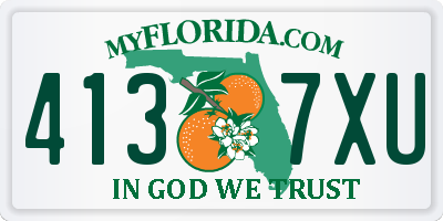 FL license plate 4137XU